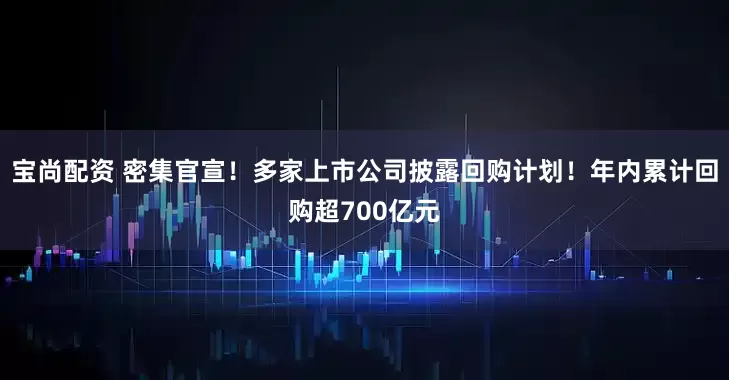 宝尚配资 密集官宣！多家上市公司披露回购计划！年内累计回购超700亿元